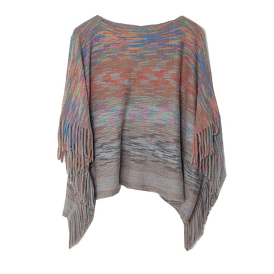 Bat Sleeve Gradient Knitted Shawl