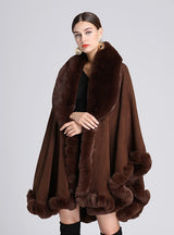 Woman Cape Size Knitted Cardigan Loose Coat