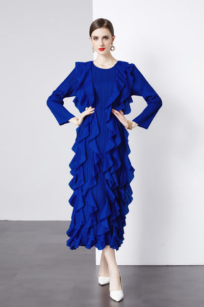 Pleated Ruffled Three-dimensional Loose Dress