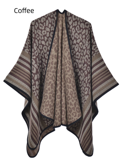 Leopard Print Thick Warm Printed Shawl Scarf