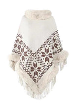 Fringe Knit Pullover Shawl Cloak