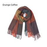 Fringed Large Plaid Scarf Warm Scarf Shawl