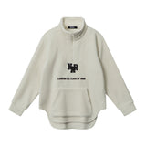 Polar Embroidered Letter Zipper Loose Top