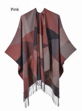 Fringed Split Warm Cashmere Cloak