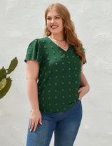 Loose Casual V-neck Short Sleeve T-shirt