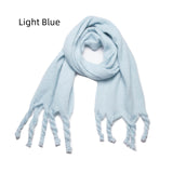 Autumn and Winter Knotted Thick Braid Tassel Scarf