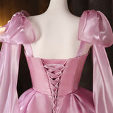 Pink Straps Beading Homecoming Dress