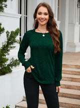 Casual Long-sleeved Round Neck Pullover Sweater