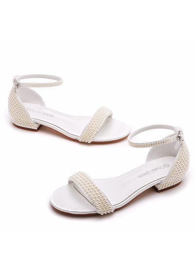 2 cm Buckle Bridal Pearl Sandals