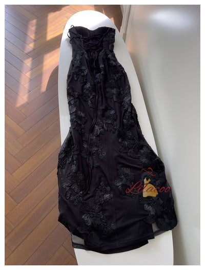 Slim Lace Strap Party Dress