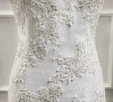 White Mermaid Lace Appliques Wedding Dress