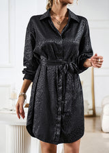 Women Long Sleeve Shirt Dress