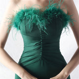 Sexy Strapless Button Short Prom Dress