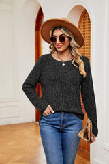 Round Neck Loose Long Sleeve T-shirt