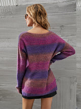 Tie-dyed Pullover Irregular Gradient Sweater