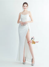 Mermaid Sequins Spaghetti Straps Prom Dress