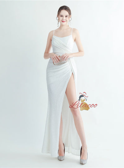 Mermaid Sequins Spaghetti Straps Prom Dress