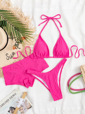 Sexy Hip-lifting Split Strap Three-piece Set