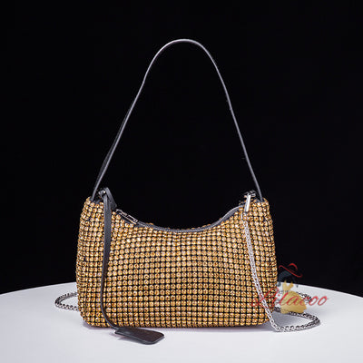 Fashion Chain Full Diamond Handbag