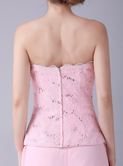 Pink 3 Piece Lace Mother Of The Bride Dress