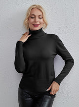 Fashion Solid Color Turtle Neck Sweater