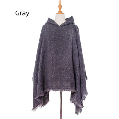 Pure Black Hooded Cloak