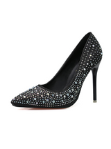 Pointed Diamond Rhinestone Wedding Shoes