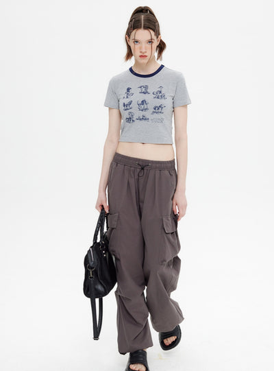 Slim Round Neck Short Sleeve T-shirt