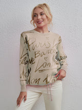 Fashion Letter Knitted Sweater