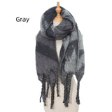 Thick Thick Fringed Five-pointed Star Color Matching Scarf