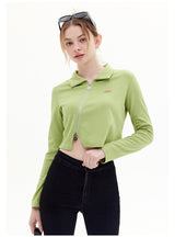 Zipper Up Long Sleeve Shirt