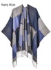 Retro Fashion Jacquard Split Thick Warm Shawl