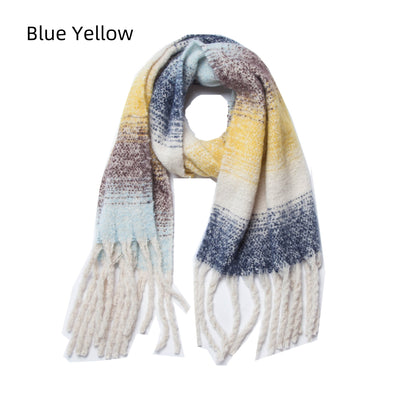 Thick Tassel Gradient Scarf Shawl