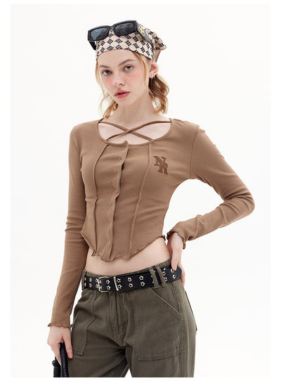 Short Sleeve Slim Short T-shirt