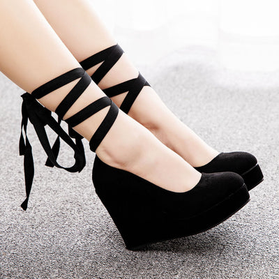 11 cm Round Head Waterproof Platform Shoes