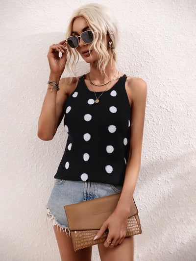 Polka-dot Slim Sweater