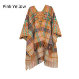 Tassel Ethnic Fringed Split Shawl