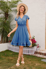 V-neck Casual Short-sleeved Dress