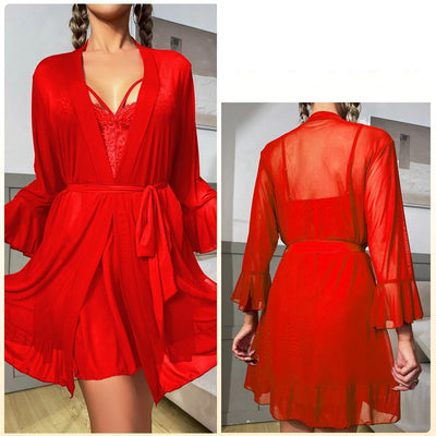 Sexy Perspective Mesh Underwear Pajamas