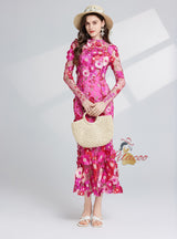 Heavy Industry Embroidery Three-dimensional Flower Dress
