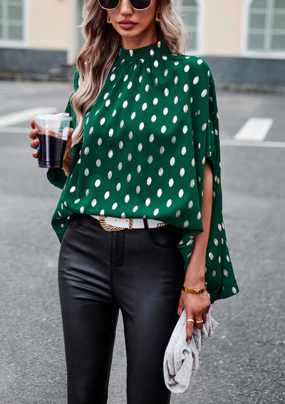 Women High Neck Long Sleeve Shirt