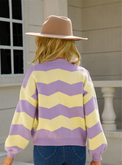 V-neck Knitted Short Cardigan Jacket