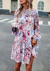 Women Printed Long-sleeved Dress