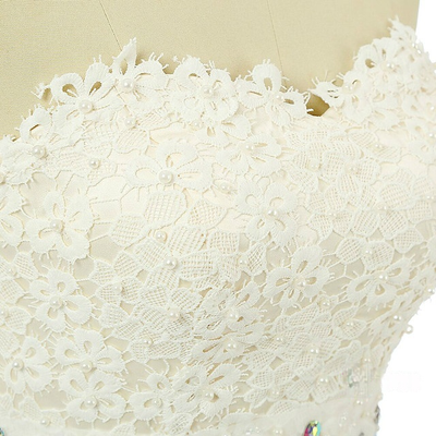 White Lace Sweetheart Homecoming Dress