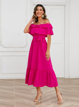 Sexy Maix Off the Shoulder Long Dress