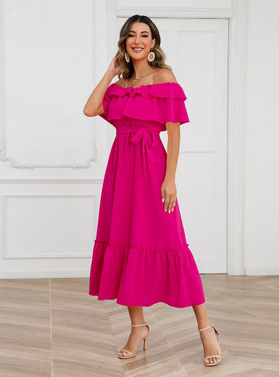 Sexy Maix Off the Shoulder Long Dress