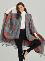Autumn and Winter Scarves Ladies Retro National Wind Shawl