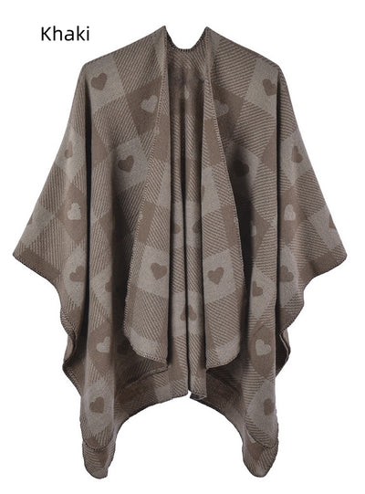 Ethnic Cape Coat Warm Cashmere Shawl Scarf