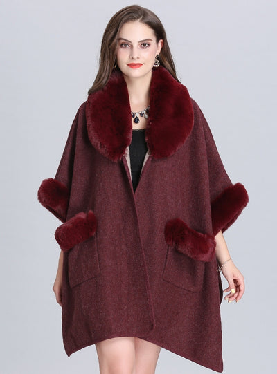 Large Size Cardigan Loose Lapel Pocket Cloak