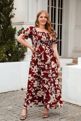 Large Bohemian Print Casual Dress